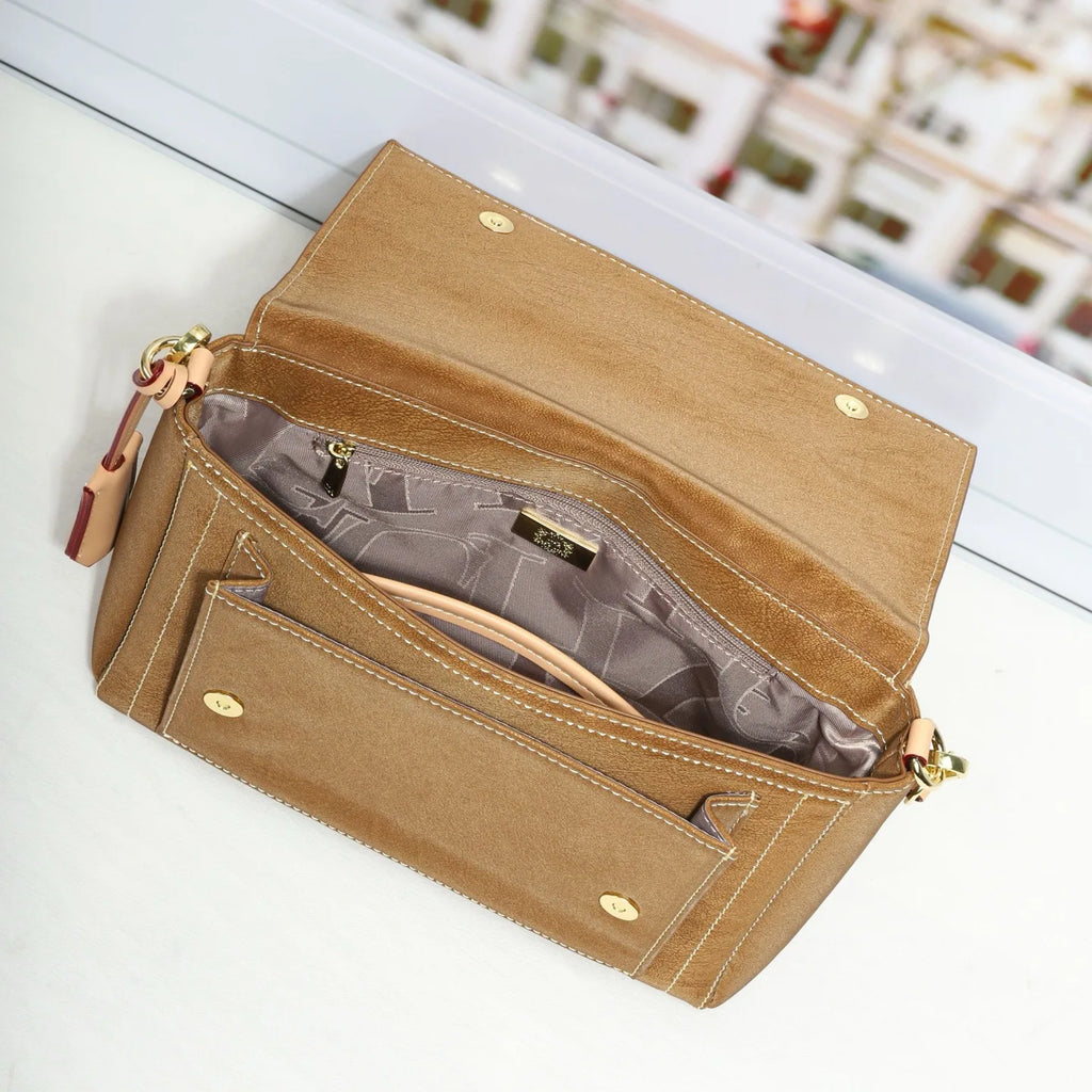 Women's new handbag light luxury high-end wide shoulder strap crossbody bag casual versatile handbag commuting shoulder bag