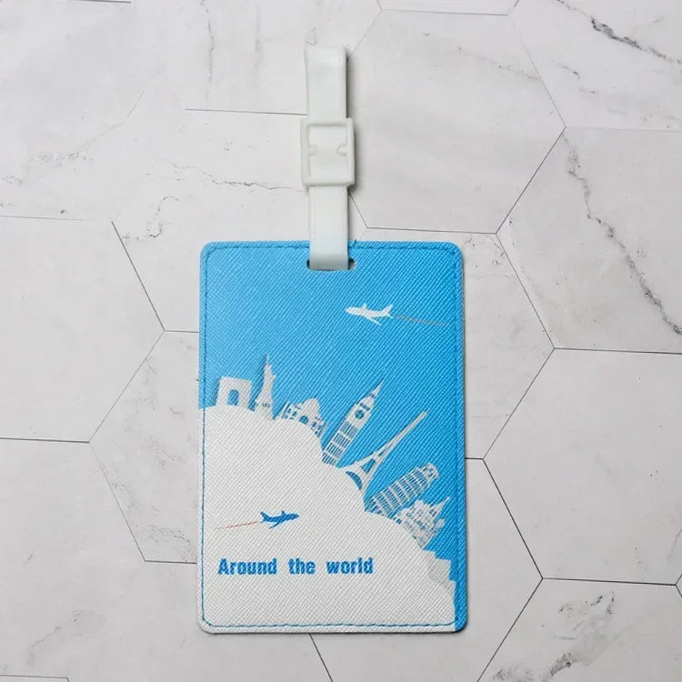 PU Suitcase ID Address Holder Baggage Boarding Tag Portable Label Creative Travel High Quality Travel Accessories Luggage Tag