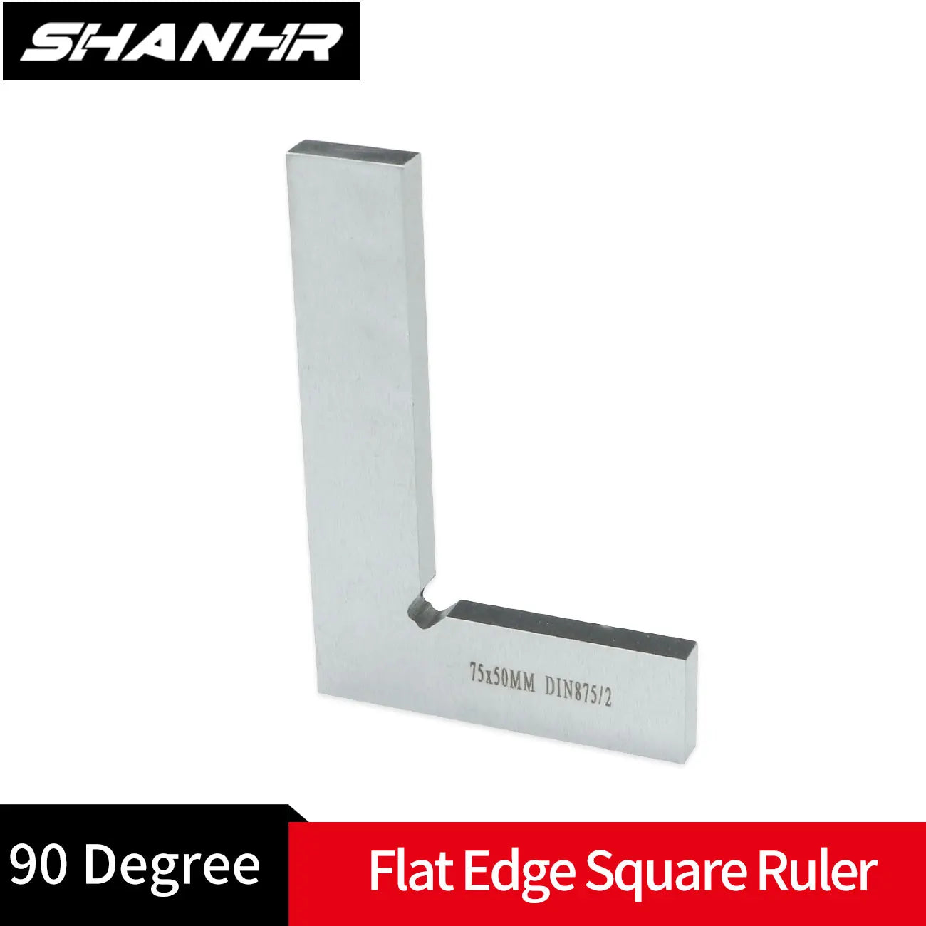 SHANHR 90 Degree Flat Edge Square Carpenter Square Bladed Try Angle Square L-shaped Carpenter's Ruler Marking Gauge Carpenter