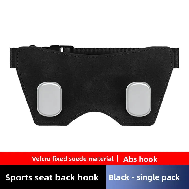 Car Back Seat Hook Headrest Suede Leather Soft Hanging Double Hook Wear-Resistant Rear Row Storage Hanger