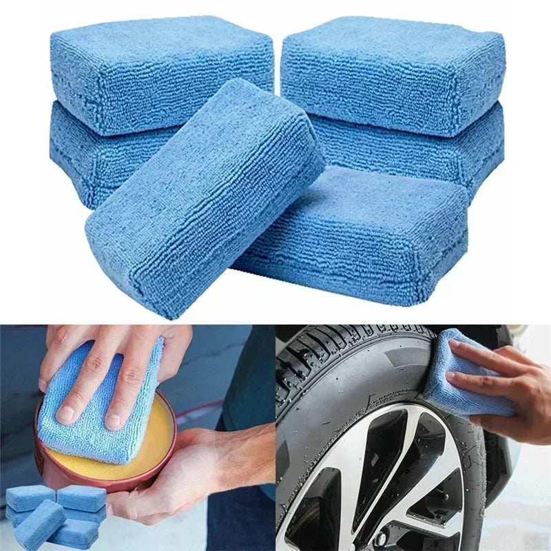 2/10pcs Microfiber Applicator Pads, Car Wash Sponge, Premium Microfiber Sponge and Cleaning Pads, Perfect for Effortless Wax