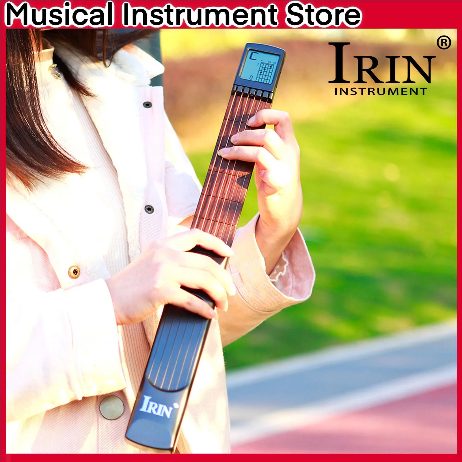 IRIN 6-string Guitar Portable Chord Trainer With 3V Battery Screen Display For Beginner Practice and Progressive Training Tools