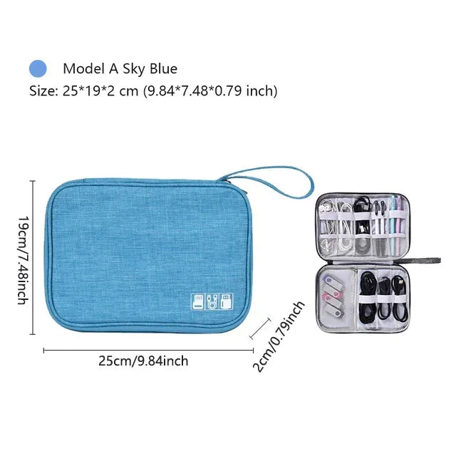 Travel Cable Bag Portable Digital Storage Pouch Waterproof Electronic Accessories Storage Bag Travel Cable Organizer Bags