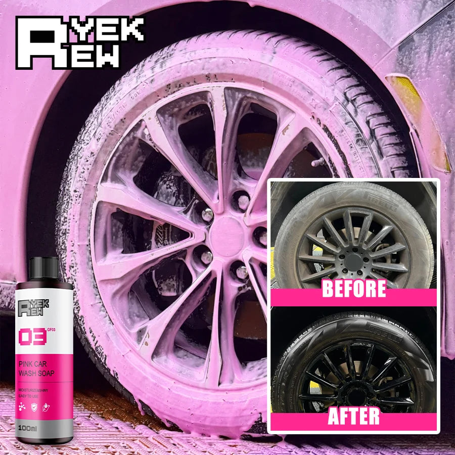 100ML Pink Magic Foam Car Wash Shampoo Car High Concentration Sediment Pre-washed Off Wash Car Wash Soap Super Foam Cleaner