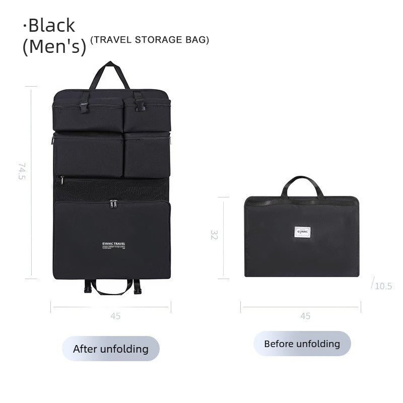 Travel Organizer Bag Set,Portable Large Capacity Foldable Storage Bag for Business TripLuggage Suitcase Clothe Closet Wall Mount