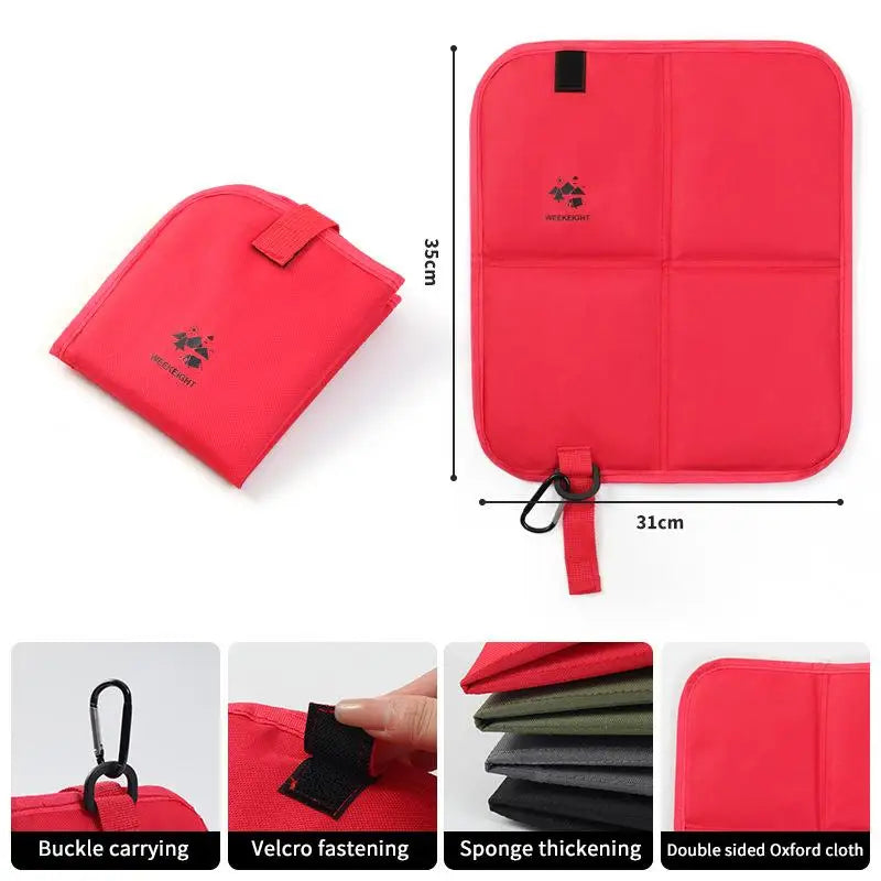 Foldable Waterproof Beach Cushion 600D Oxford Cloth Lightweight Outdoor Sitting Pad for Camping Hiking Picnic Travel