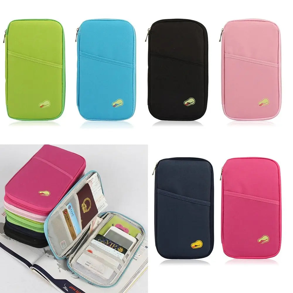 Travel Wallet Bag Purse Zip Case Organiser Passport Document Tickets Holder