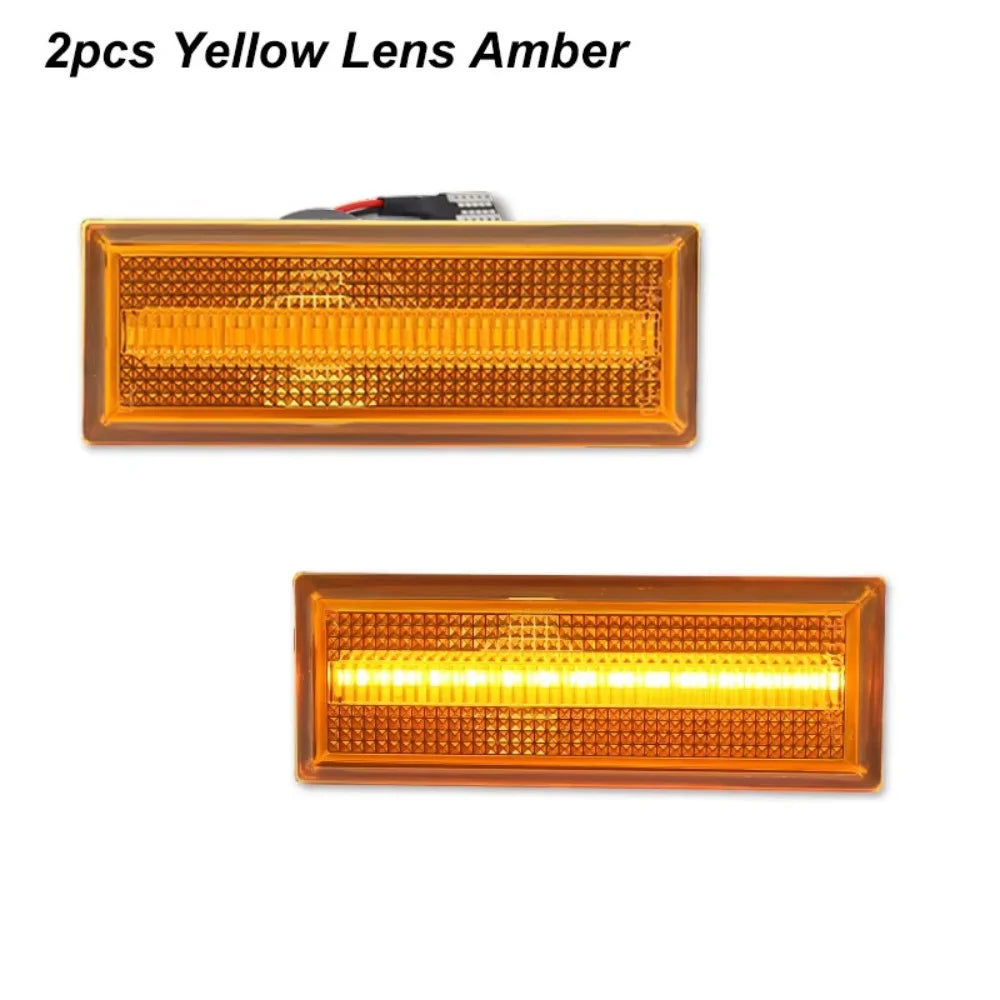 For Oldsmobile Cutlass 2 Door 1981-1988 Front / Rear Fender Side Marker Clearance Lights LED Turn Signal Lights Parking Lights