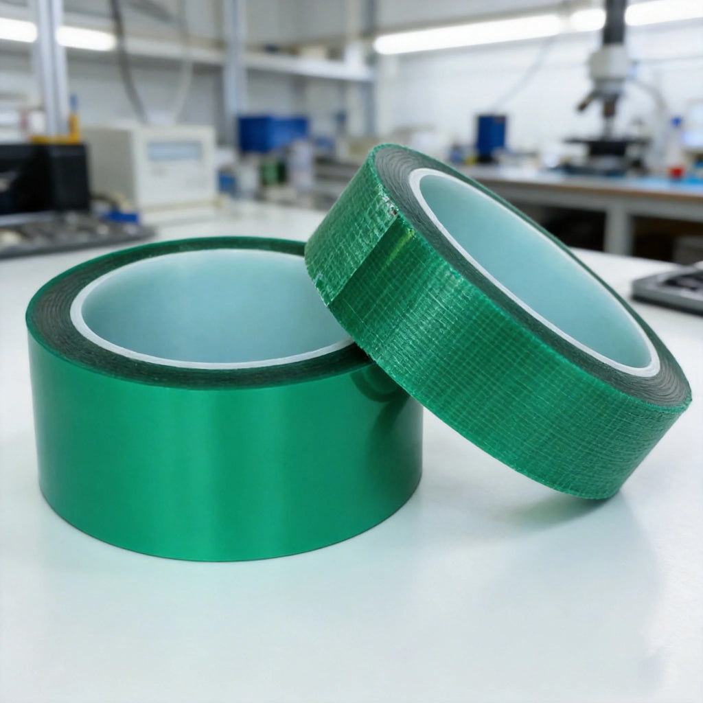 5 Rolls Green PET Film Tape 50mm x 33m Strong Adhesive High Temp Tape for Lithium Battery Pack PCB Shielding Repair