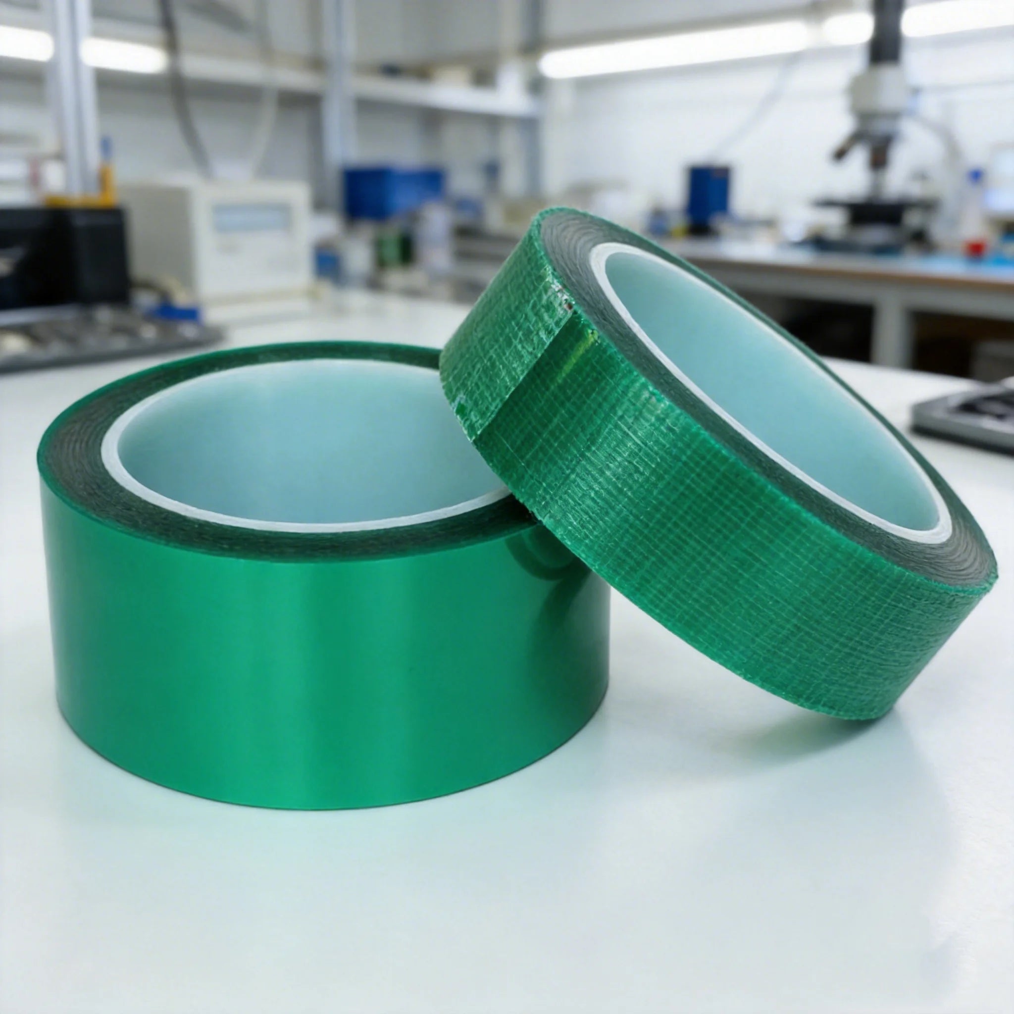 5 Rolls Green PET Film Tape 50mm x 33m Strong Adhesive High Temp Tape for Lithium Battery Pack PCB Shielding Repair