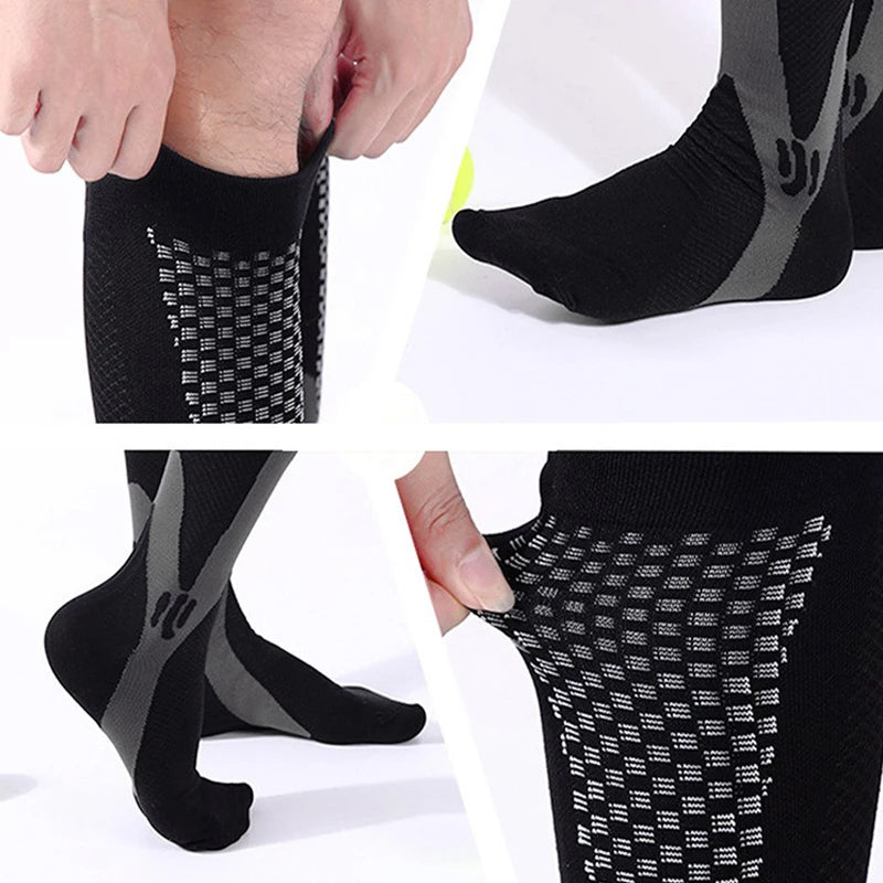 Compression Socks Travelers Socks Football Soccer Thigh Long Tube Unisex Outdoor Sports Nurses Stockings For Men Women