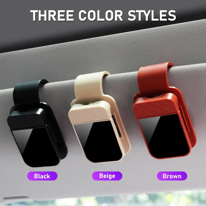 Car Interior Accessories Car Sunglasses Clip Sun Visor Glasses Holder Card Ticket Holder Stable Storage Clips Eyeglasses Hanger