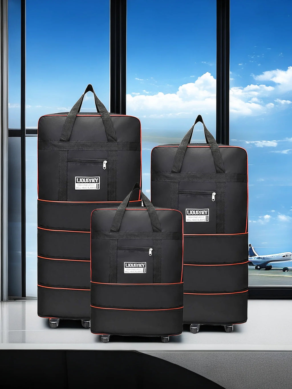 Foldable Duffel Bag for Weekend Trips，Family Travel Luggage Bag，Gift-Ready Weekender Bag，Duffel Bag，Carry-On Bag，Overnight Bag