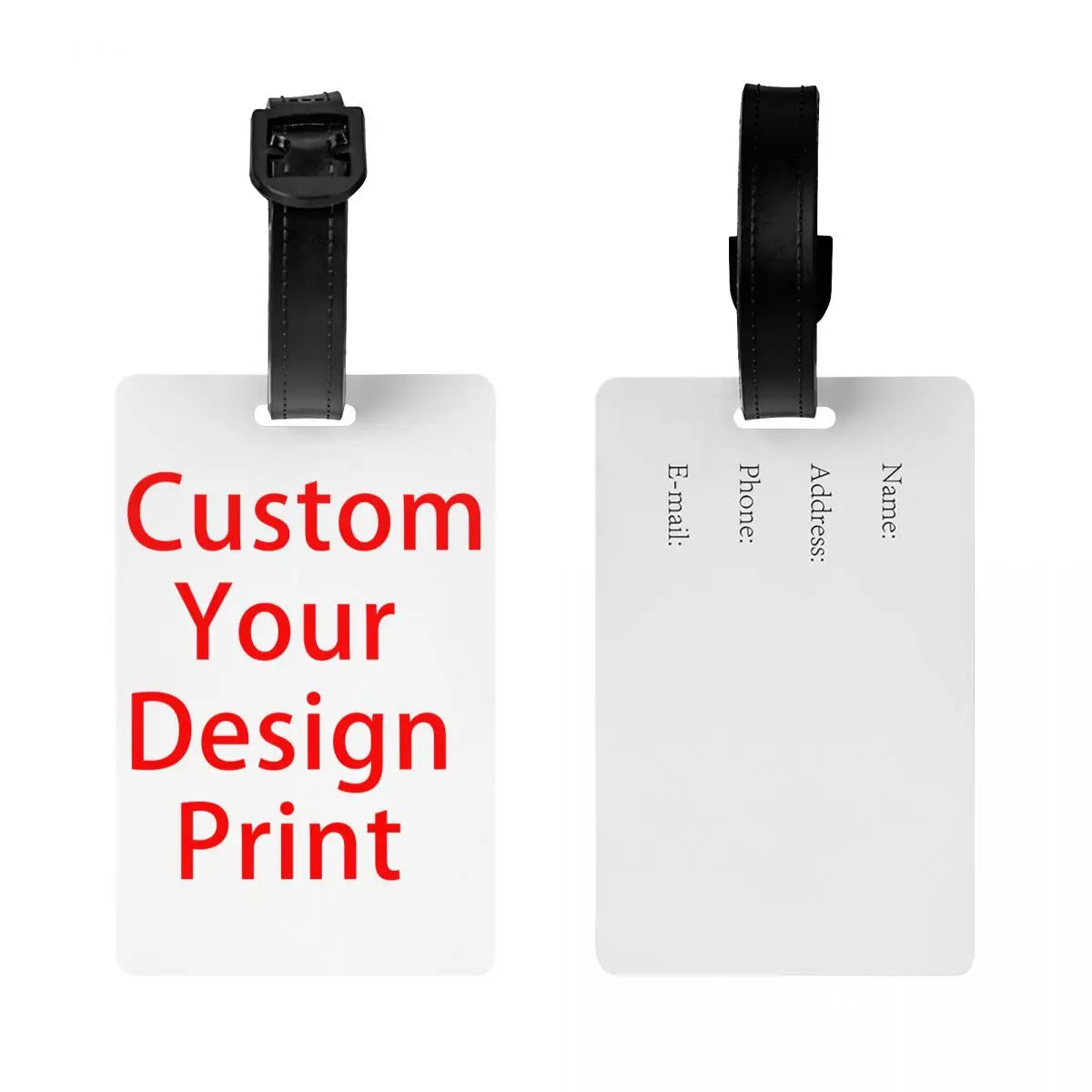 Custom Custom Your Design Luggage Tag for Travel Suitcase Customized Logo Printed Privacy Cover ID Label