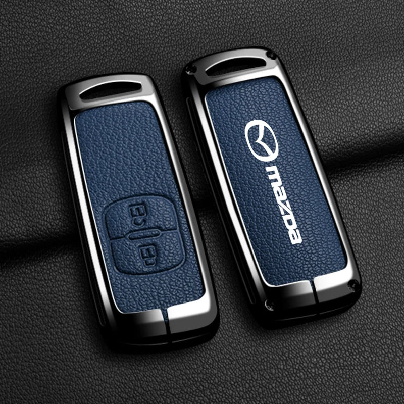 Zinc Alloy Car Key Holder for Mazda Axela Atenza 3 2 6 CX3 CX5 CX30 CX8 CX9 MX5 RX7 RX8 SKYACTIV Remote Protector Car Key Cover