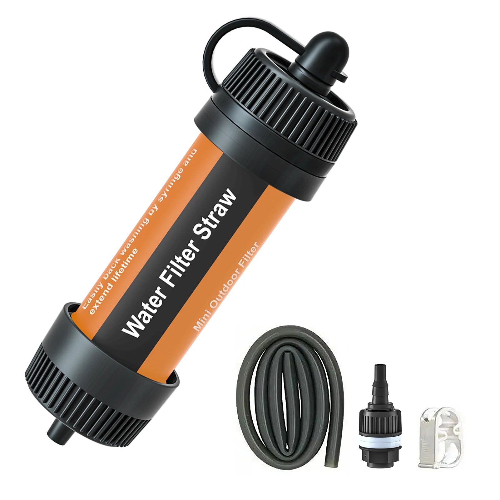 Water Filter Straw Outdoor Portable Water Purifier Survival Gear for Camping Hiking Backpacking Emergency Preparedness