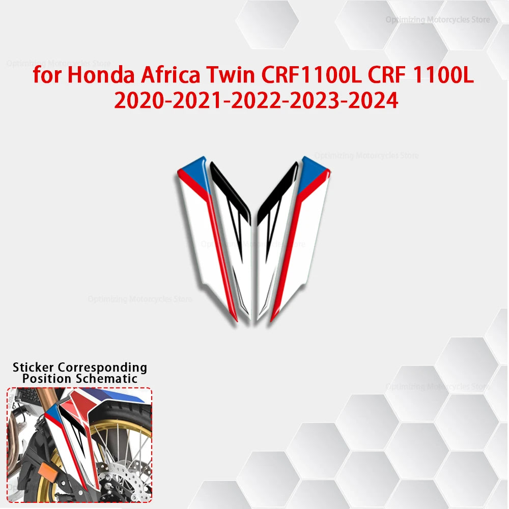 Motorcycle Paint Protection Accessories Knee 3D Gel Fuel Tank Sticker Decal for Honda Africa Twin CRF1100L CRF 1100 L 2020-2024
