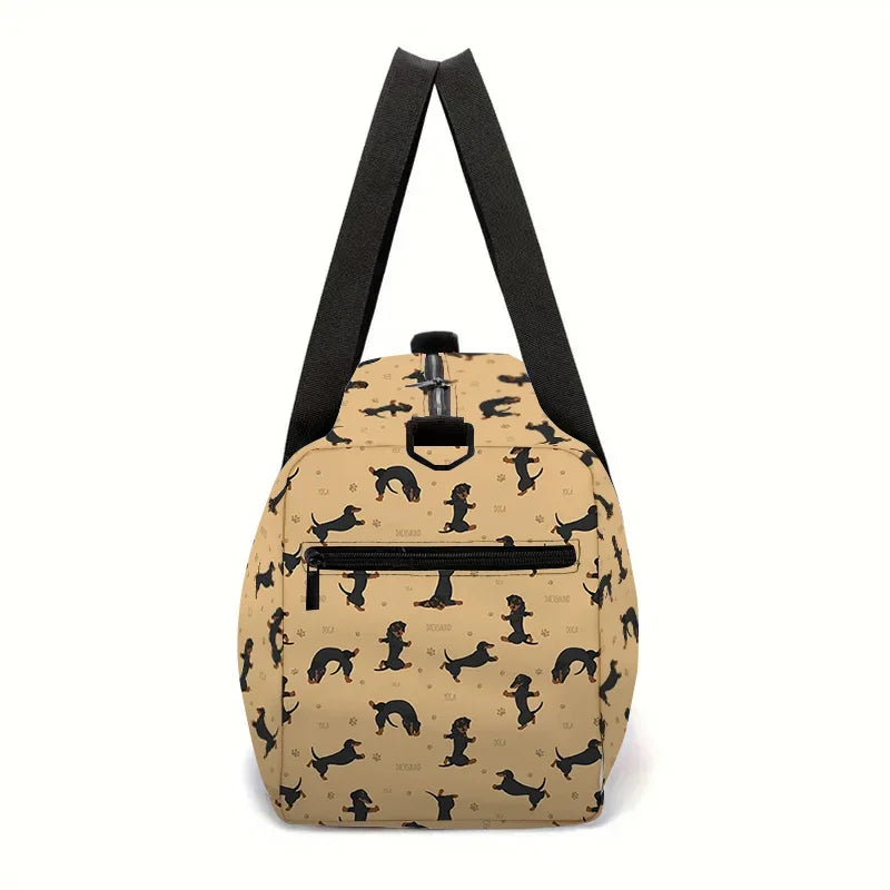 Puppy Large Capacity Luggage Bag  for Boy and Girls Best Gifts 2D Flat Cartoon Travel Duffels Hand Bag for Children
