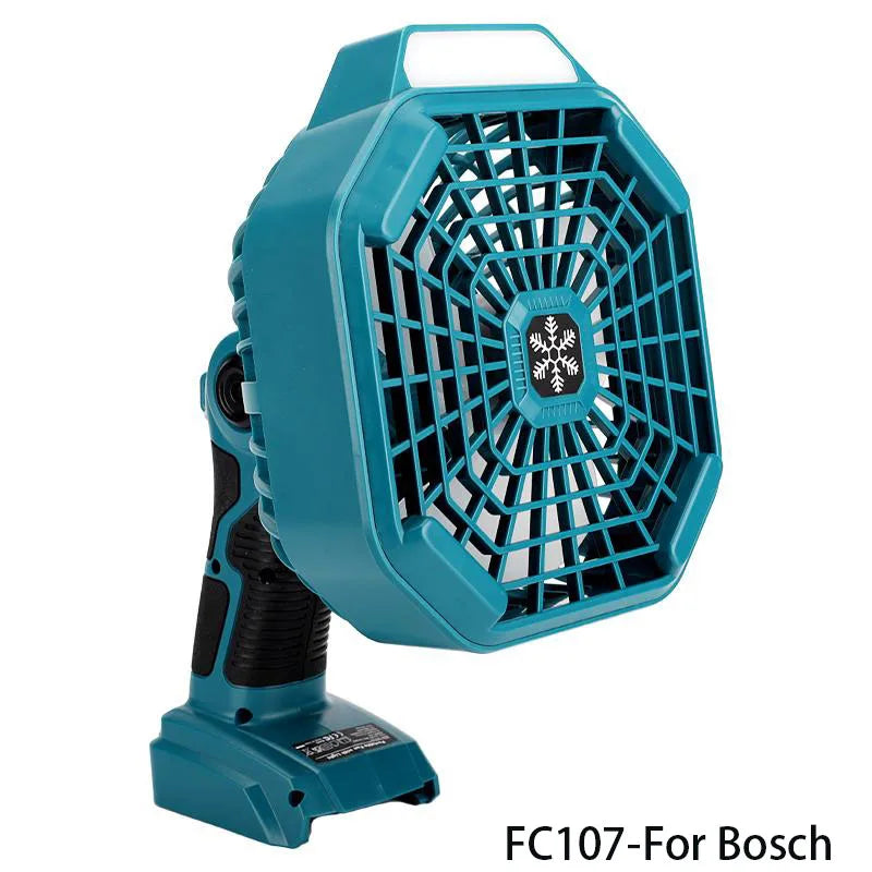 Multifunctional Lighting Fan For Bosch With 14.4-18V Lithium Battery With 3W Lamp FC103 FC104 FC105 FC106 FC107 FC108 Household