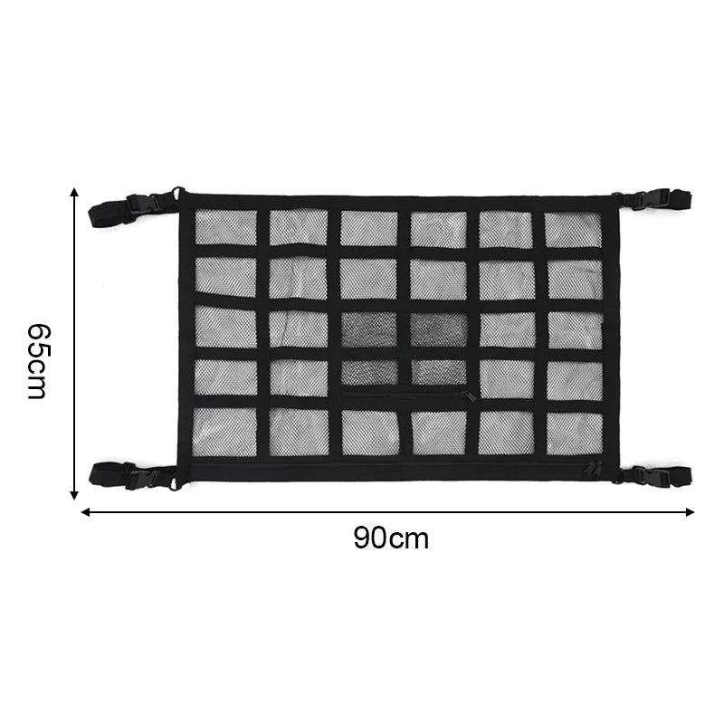 Car Roof Storage Organizer Automotive Ceiling Cargo Net Pocket Mesh Car Camping Accessories Storage Bag Roof Tent Two colors