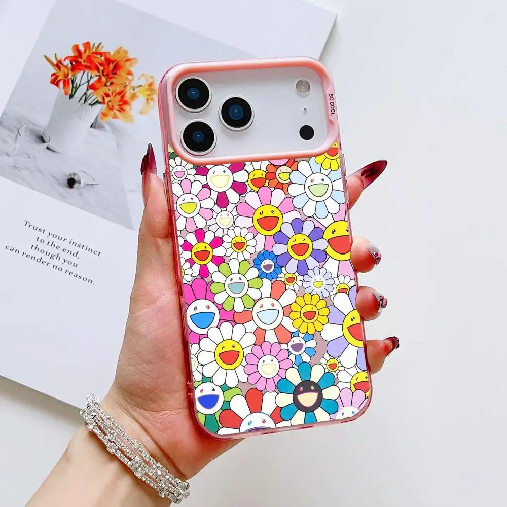 T-TakaShis M-MuraKAmis Phone Case For iPhone 17 16 15 14 13 12 11 Pro Max Air Matte Laser Aurora Shockproof Funda