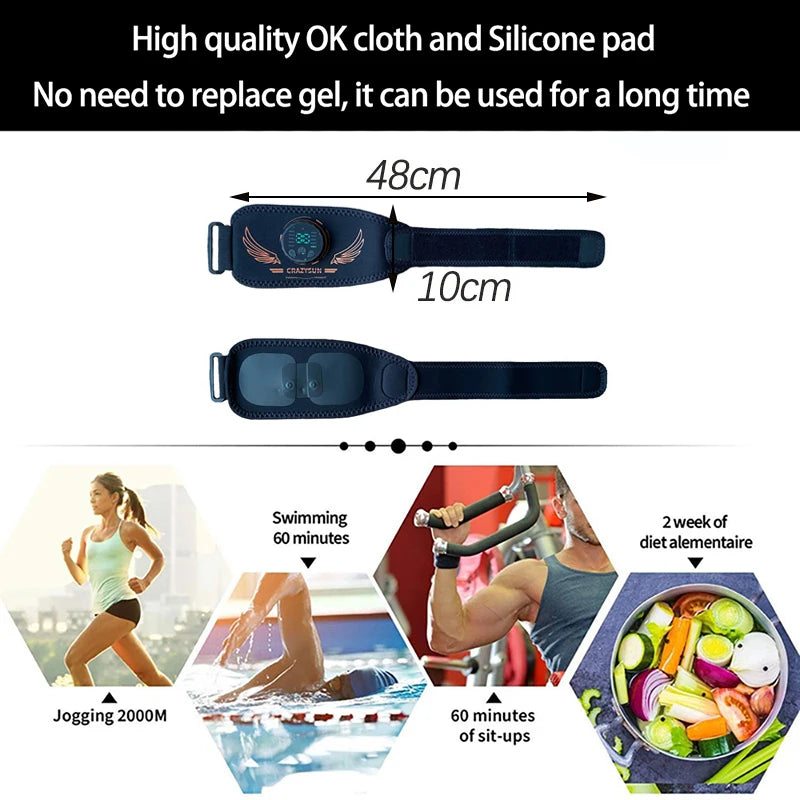 Smart Muscle Toner EMS Muscle Stimulator Arm Trainer USB Recharge Arm Shaping Weight Loss Massager Home Gym Fitness Equiment