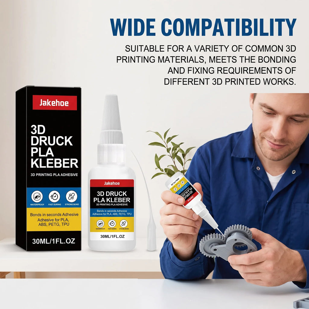 3D Printing Assembly Glue Low Odor Easy Apply Strong Bond Multi Material PLA ABS PETG Resin Model Craft Repair Adhesive