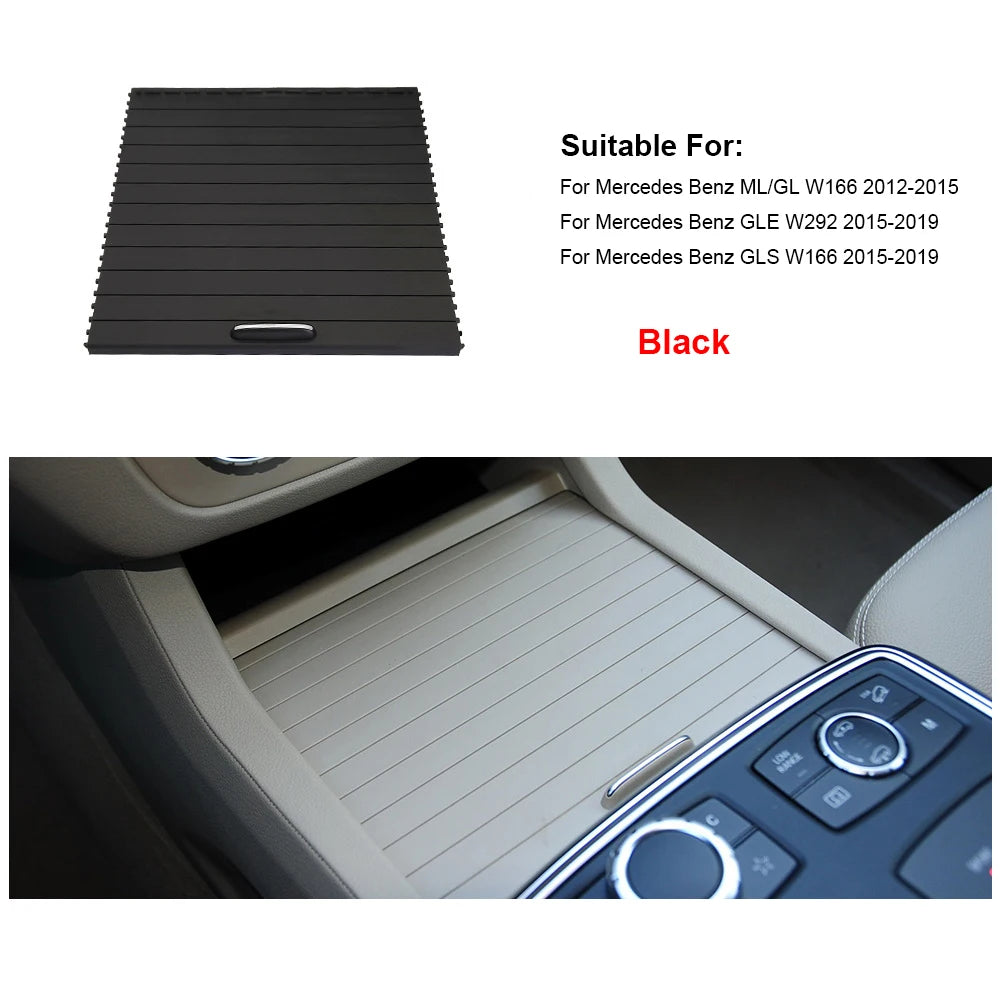 Center Console Shutters Cup Holder Slide Roller Blind Cover For Mercedes Benz ML GL GLE GLS Class W166 W292 16668058029051