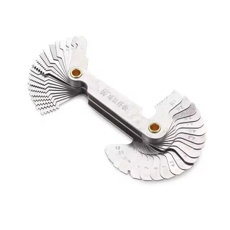 55/60 Degree Metric Inch Thread Plug Gauge Gear Tooth Screw Pitch Gauges Measuring Center Metrisch Thread Measurement Tools
