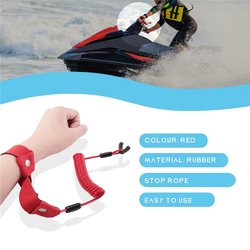Premium Stop Kill Safety Lanyard Fits Handlebar Switch Key Floating Emergency Flameout Rope For All Yamaha Jet Ski