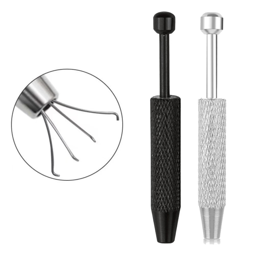 2Pcs 4 Claw Up Tool Holder Ball Bead Clamp Body Piercings Forceps Grasping Tweezers Catchers Pliers Jewelry Piers Pick-up Tools