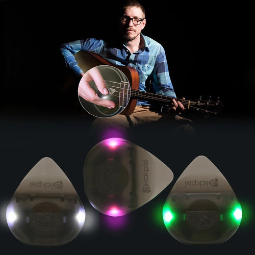 1-3pcs Touch Luminous Guitar Pick Plastic Bass Plectrum Plastic Glowing Guitar Picks w/h LED Light Musical Instruments Parts