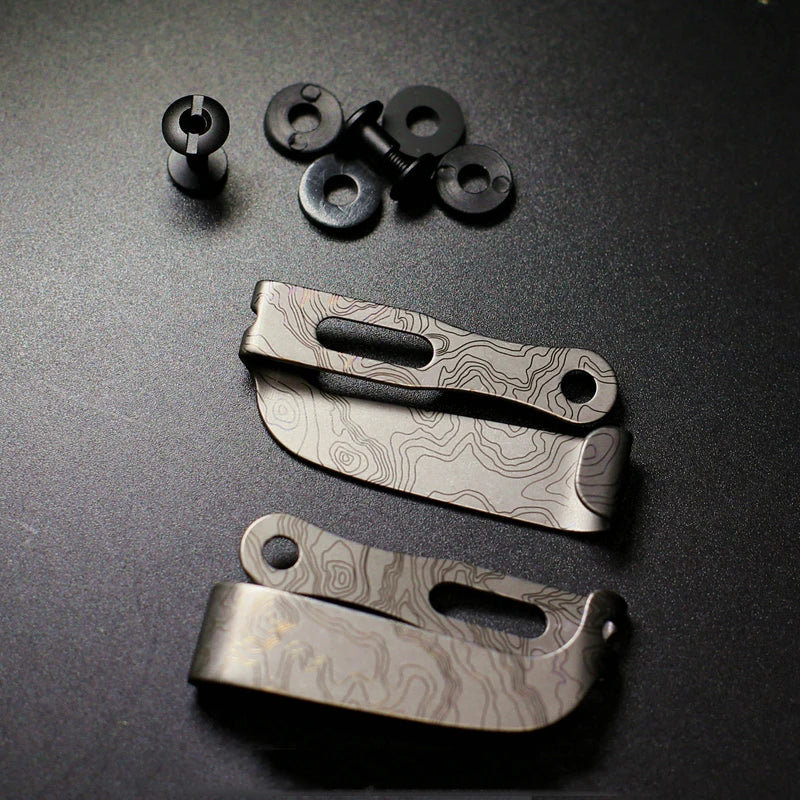 EDC Titanium Alloy Knife Back Clip Pocket Clip Survival Tactical Outdoor Supplies Multifunction Pocket Tools Clip EDC