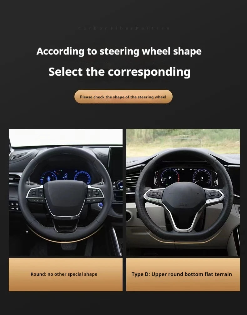 For Subaru Brz Wrx Xv Ascent Forester Outback Impreza Legacy Car AntiSlip Carbon Fiber Leather Ultrathin Steering Wheel Cover