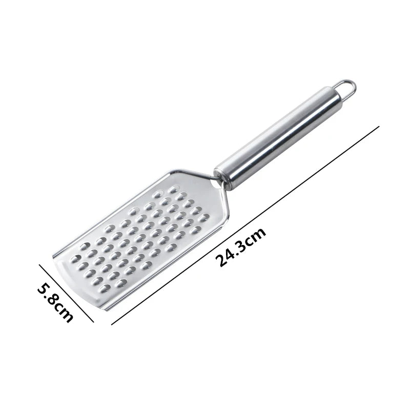 LMETJMA Mini Cheese Grater With Handheld Cheese Shredder Stainless Steel Cheese Lemon Zester For Chocolate Ginger Garlic JT361