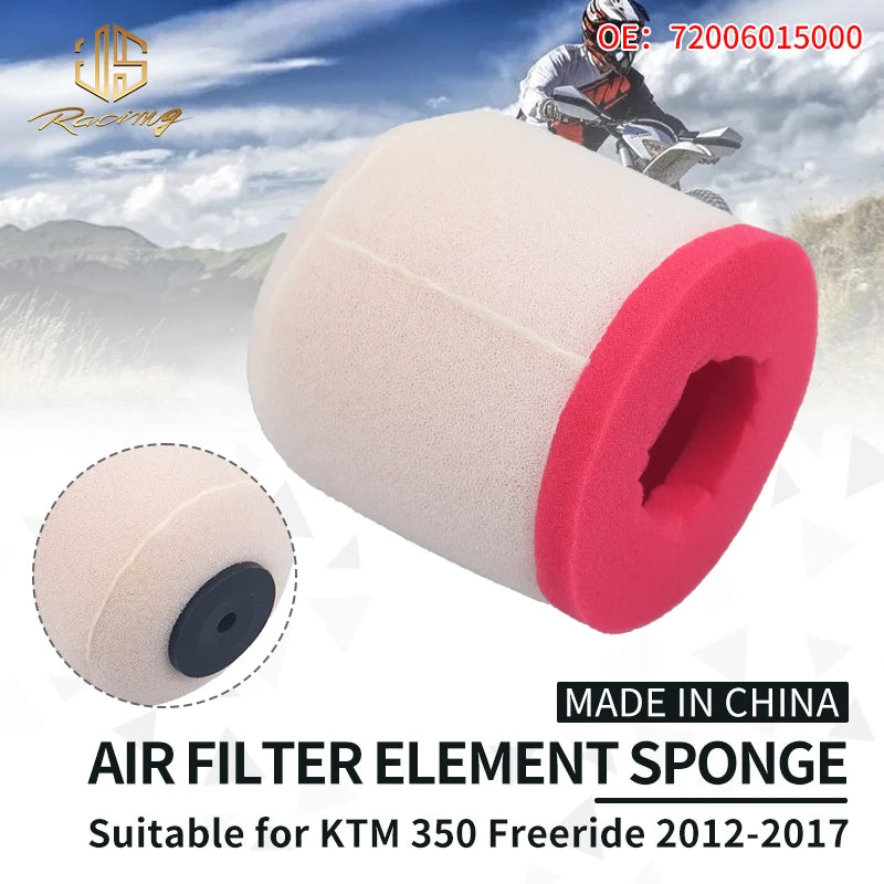 JSRAOIMG Motorcycle Washable Dual Foam Air Filter Intake Cleaner For KTM Free ride 350 Freeride 2012 2013 2014 2015 2016 2017