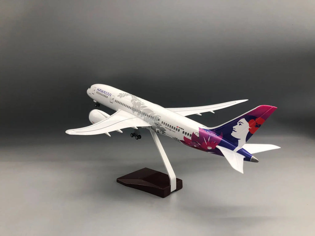 B787 Hawaiian Airlines Model Airplane Children Toys 43cm Boys Toys Collectible Miniatures Realistic Static Model Aircraft