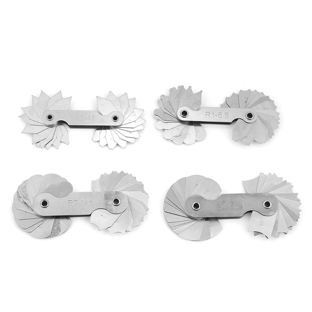 Stainless Steel Radius Fillet Gauge Measuring Tool R0.3-1.5/ R1-6.5/ R7-14.5/ R15-25 Convex Gauge Radius Measuring Tool
