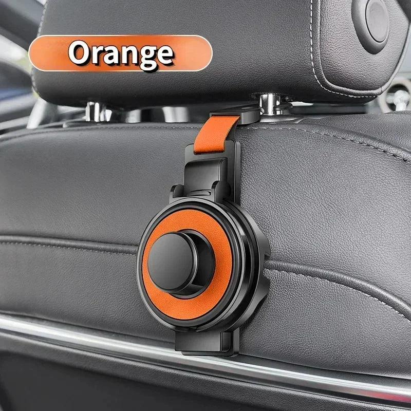 Foldable Multifunctional Hook for Car Seat Back with Car Purse Hook and Phone Holder Car Storage Hooks Hang Bags Cups and Phone