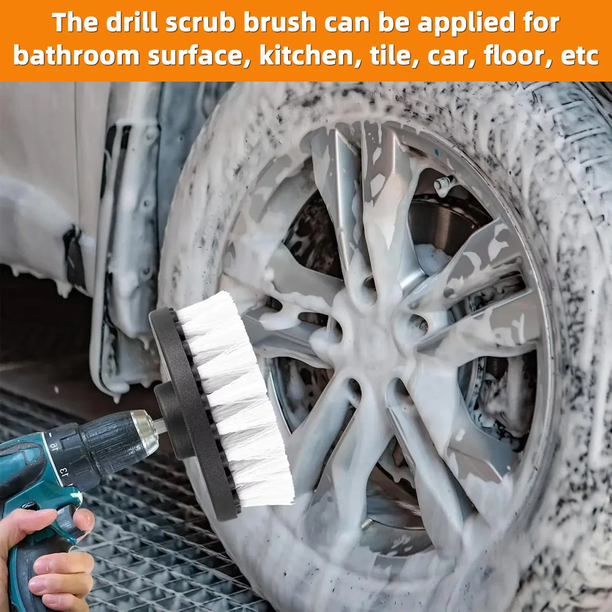 Yitong Soft Drill Brush Electric Scrubber Drill Disc Brushes Polisher For Bathroom Kitchen Carpet Glass Car Tires Cleaning Tools