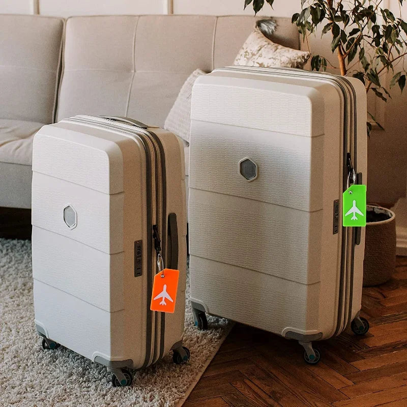 Soft Rubber Plane Prints Luggage Tags Suitcase ID Name Mark Label Travel Backpack Hanbag Tag Cruise Ship Travel Accessories