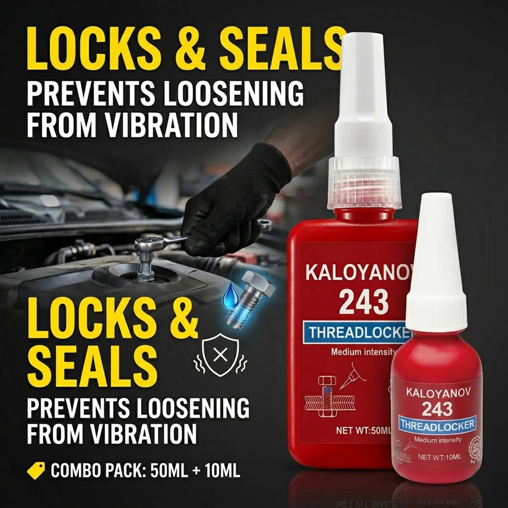 243 Threadlocker Glue Medium Strength Anaerobic Sealant Anti-Loosening Screw Adhesive for Automotive Bolts Nuts Repair 50ml