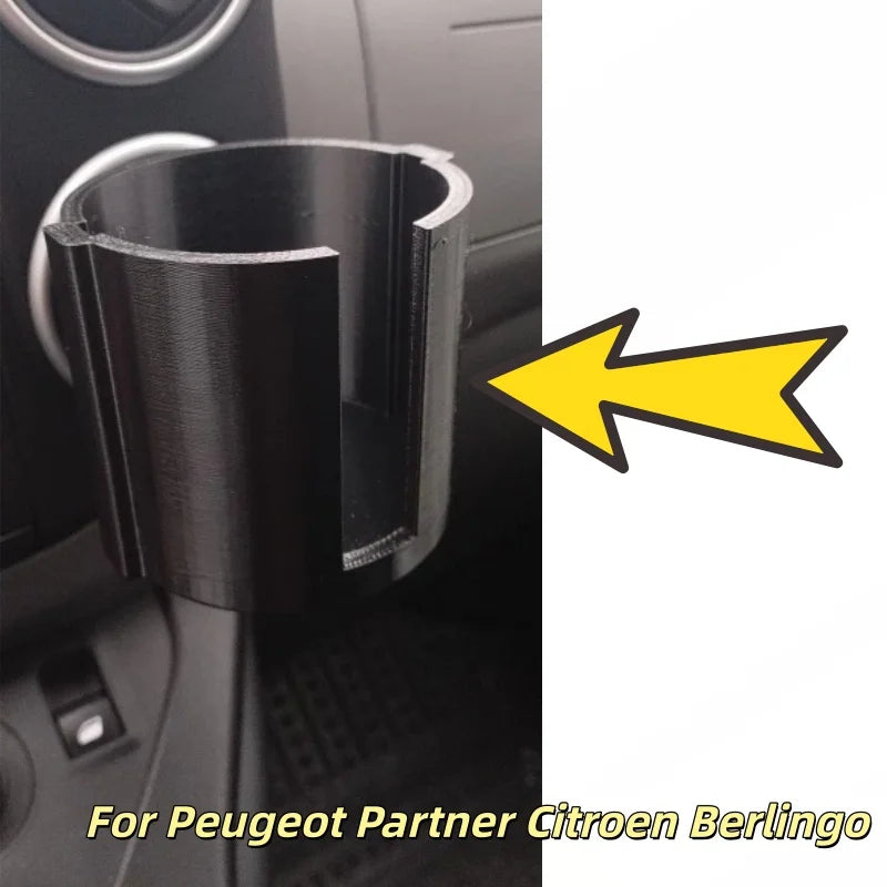 1PC Car Cup Holder Mounts Phone Holder Push Storage For Peugeot Partner Citroen Berlingo Car Interior Beverages Organized