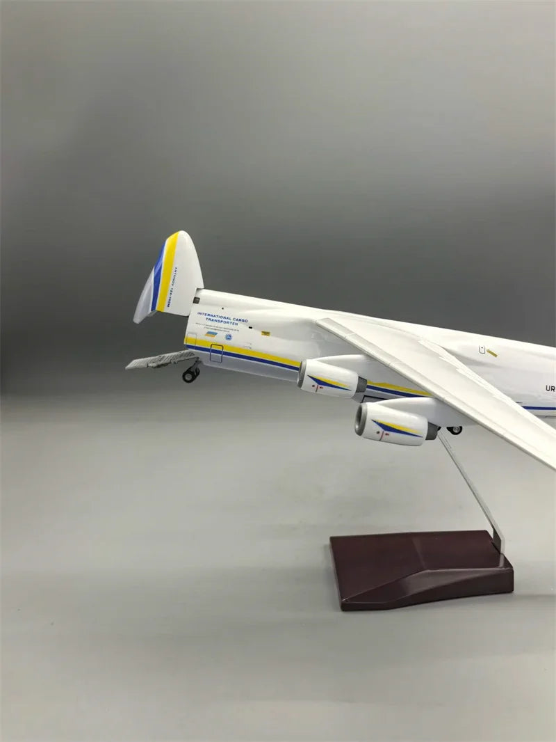 1/165 Ukraine An-124 Transport 42cm Plane Alloy Aircraft Replica Model Antonov An124 Plane With Base Airplane Toys Collection