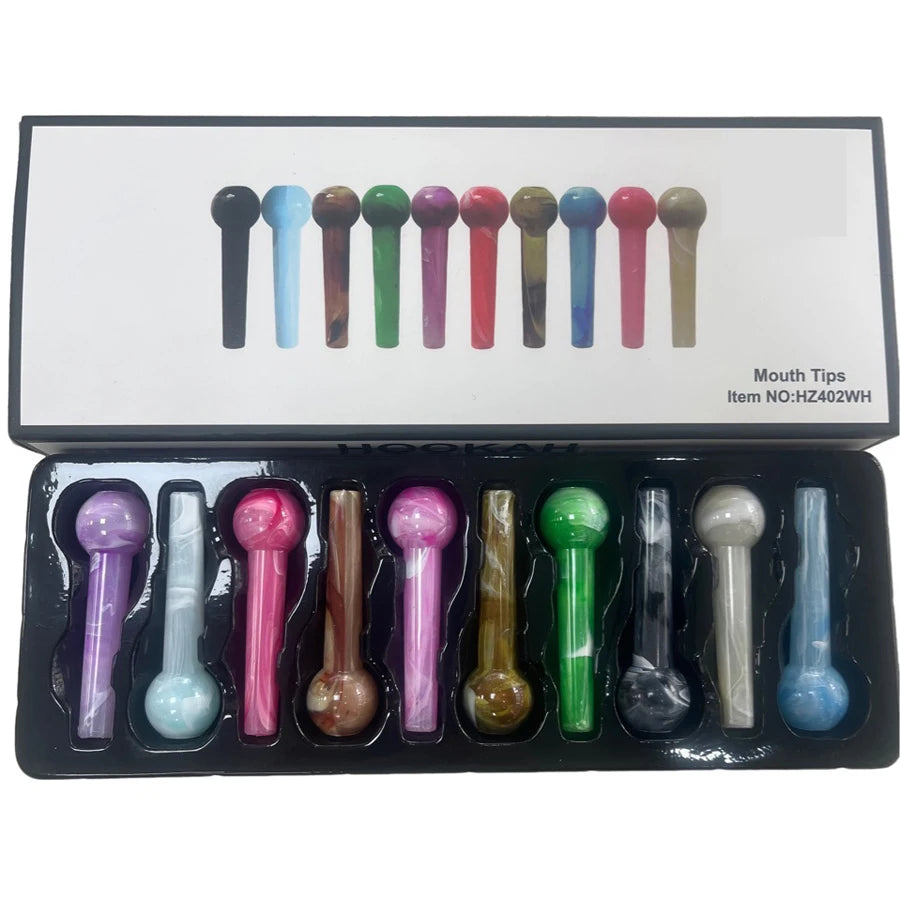 10pcs Arabic Hookah Mouthpieces Small Mini Shesha Accessories Mouth Tips Newest Portable Hookah Resin Narguiles Chicha Mouthtips