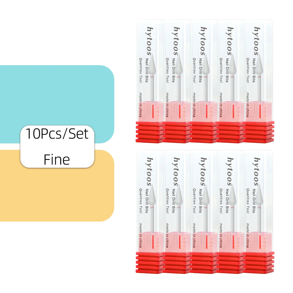 HYTOOS 5mm Long Bud Cuticle Clean Nail Drill Bits Russian Diamond Dead Skin Nail Bit Nail Cleaner Accessories Tool