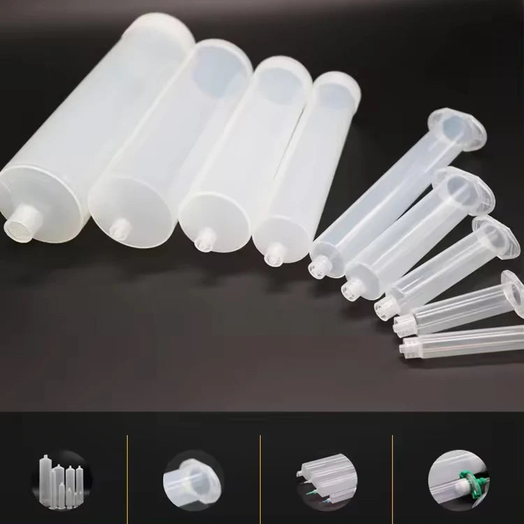 30cc/55cc Epoxy Anti UV Screw Syringe Cylinder Adhesive Liquid Amber Dispenser Dispensing Automatic Syringe Barrel Syringe