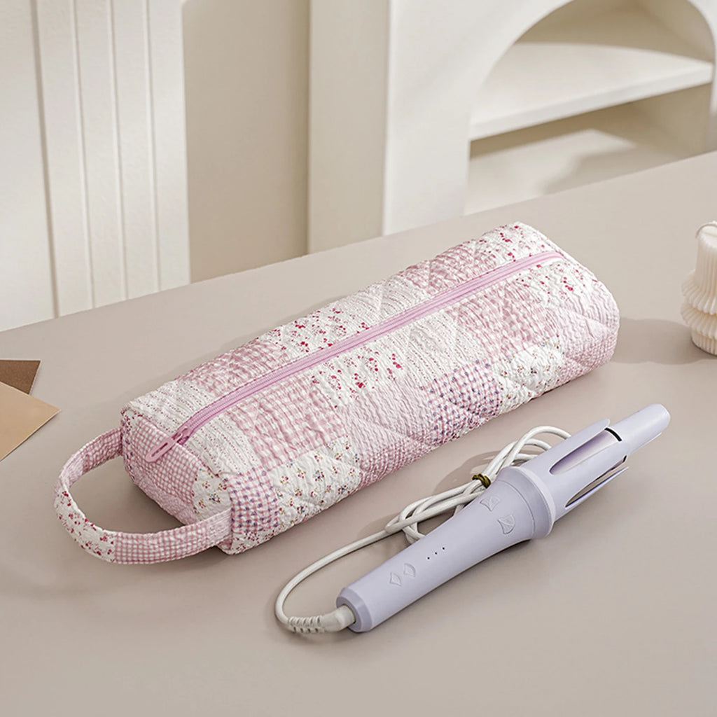 Quilted Portable Pouch Purse Zipper Soft Portable Carrying Case Cozy Soft Gifts for Girls Her Mom Friend Sister Bridesmaid