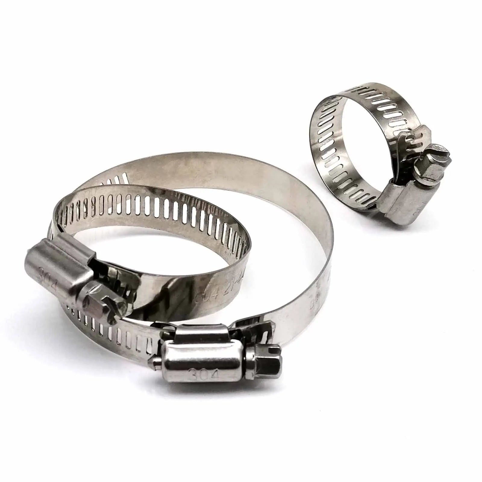 Adjustable Worm Gear Hose Clamp 6-152mm 304 Stainless Steel Slotted Screw for Car Fuel Tubing Water Pipe Plumbing