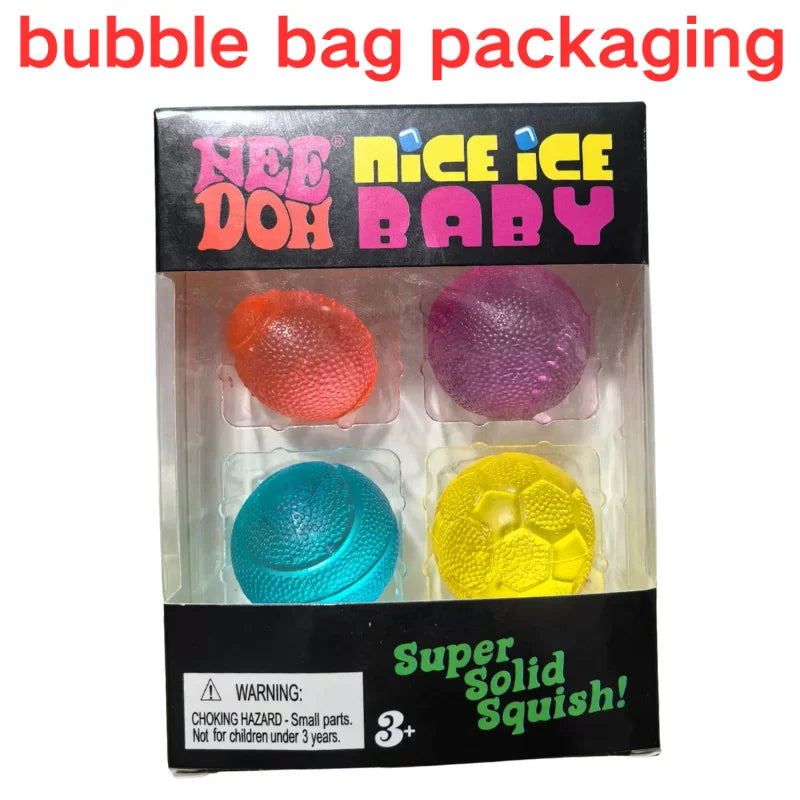 Schylling NeeDoh Mini Set Nice Cube & Mini Cat &Sports Ball Slow Rebound  Sensory Toy Stress Relief Mystery Blind Box Party Gift